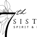 a Black and White Logo Features a Large Stylized Number 7 Overlapped by an Illustrated Flower on the Left to the Right Elegant Text Reads Th Sister Evoking One of the Best Bars in Frederick Above Spirit  Flavor in Uppercase