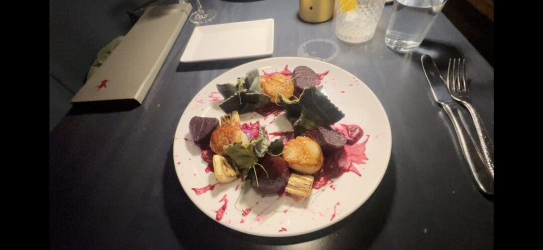 A beet salad appetizer at The Tasting Room in downtown Frederick.