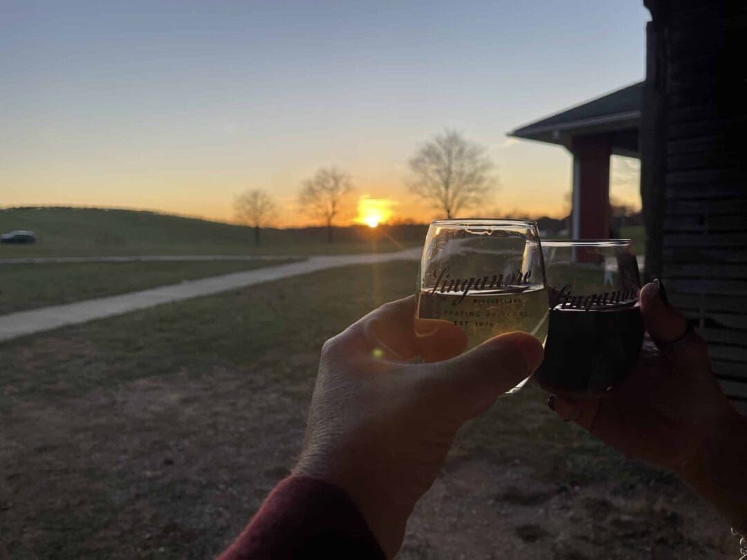 Winery Frederick Md   Beautiful Sunset at a Frederick Maryland Winery