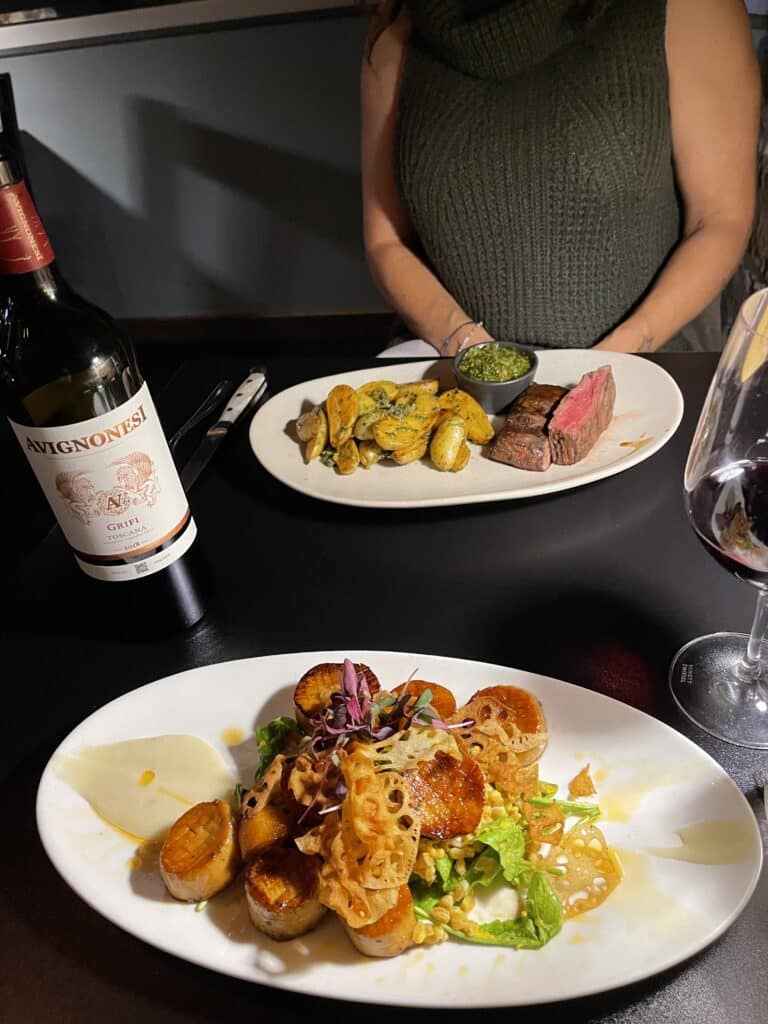 Nicole and Glenn Enjoying a Fabulous Dinner at the Wine Kitchen on the Creek in Frederick Md