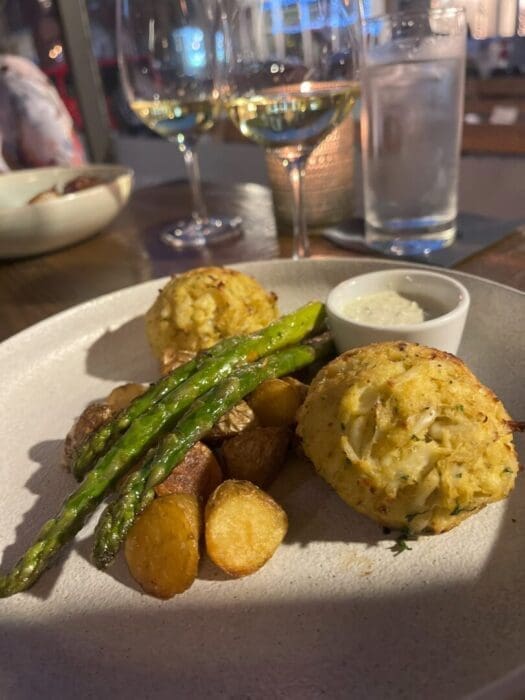 the Crab Cakes Entree at the Tasting Room in Downtown Frederick Md