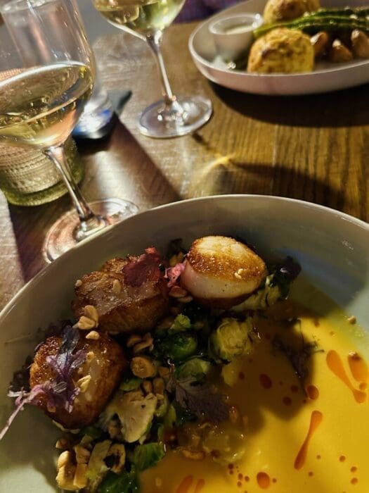 the Scallops Entree at the Tasting Room in Frederick Maryland One of Many Upscale Entrees on the Main Menu